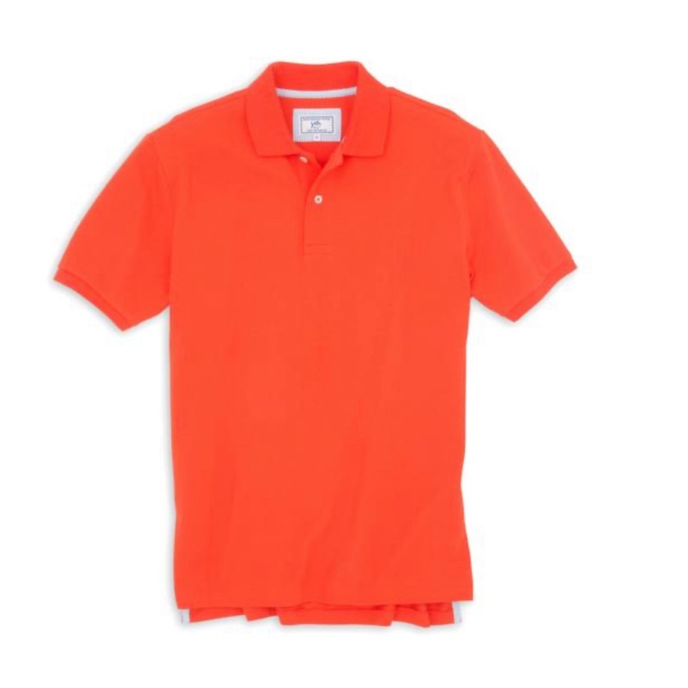orange southern tide skipjack polo